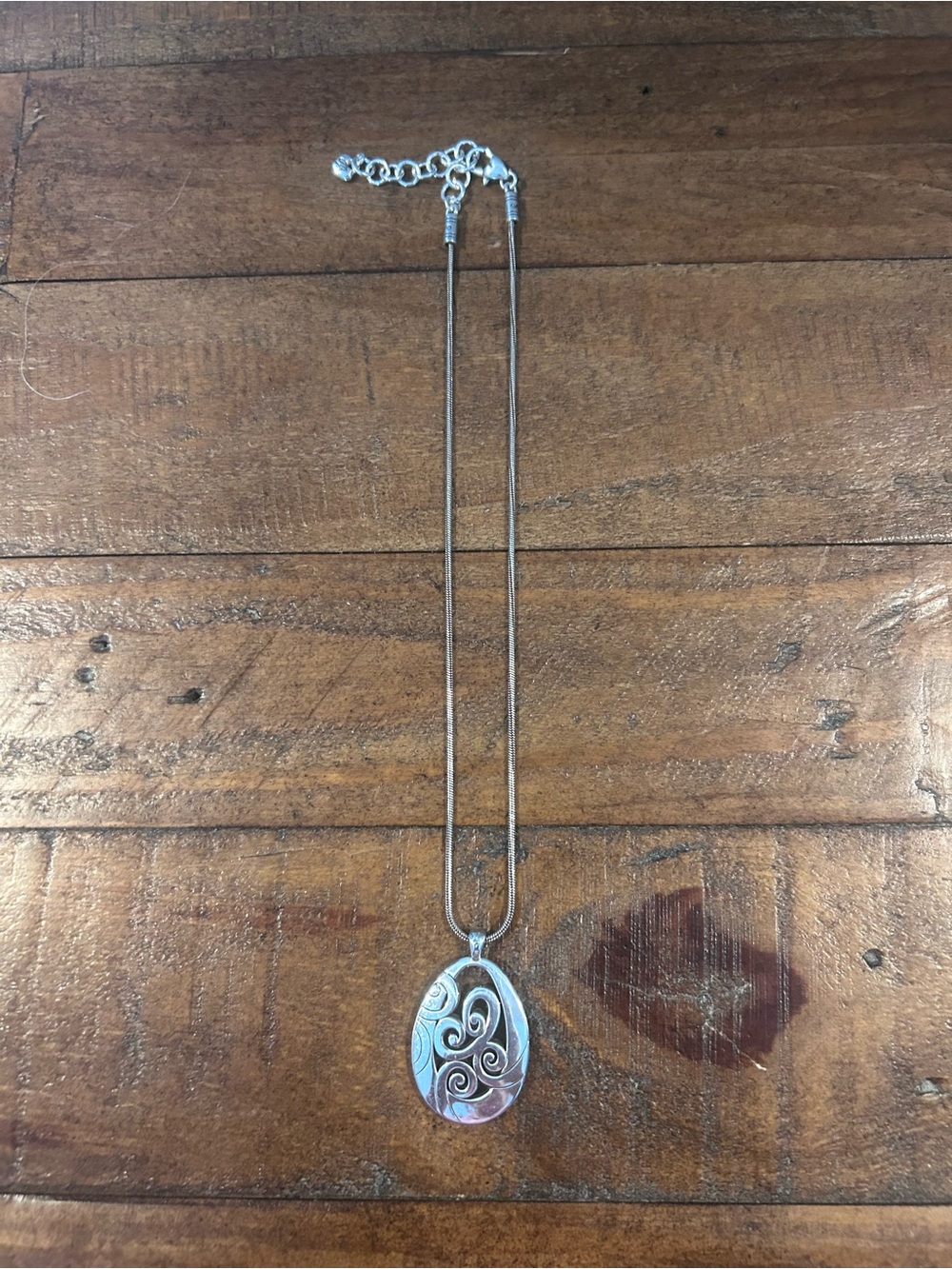 Brighton Silver Plate “Mingle” Reversible Necklace.